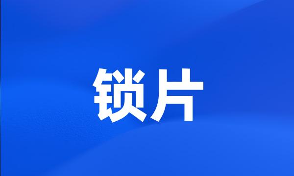 锁片