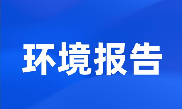 环境报告