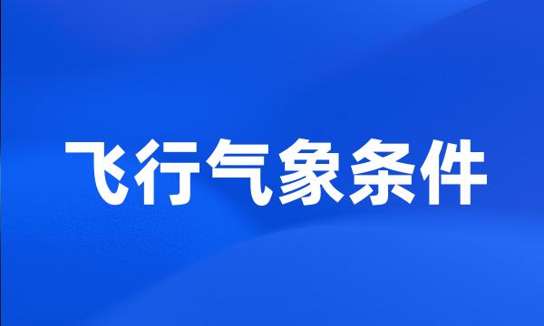 飞行气象条件