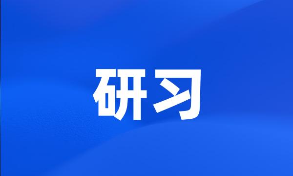 研习