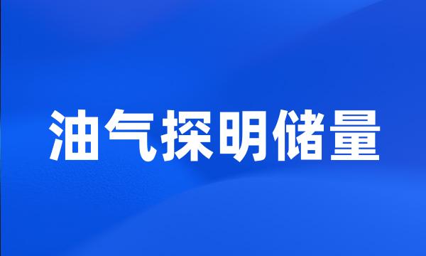 油气探明储量