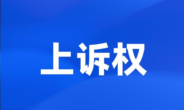 上诉权