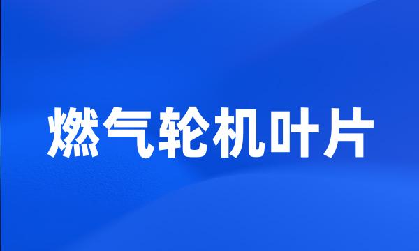 燃气轮机叶片