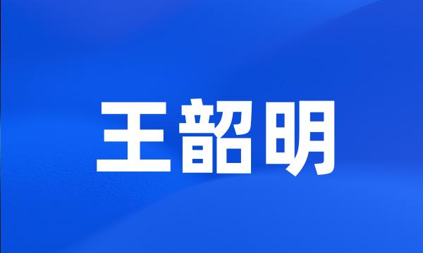 王韶明