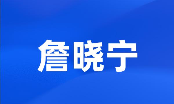 詹晓宁