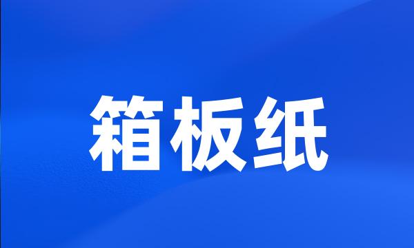 箱板纸