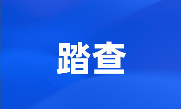 踏查