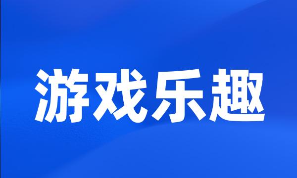 游戏乐趣