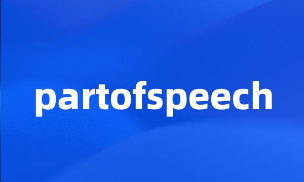 partofspeech