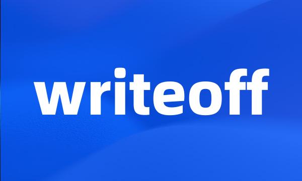 writeoff