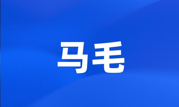 马毛