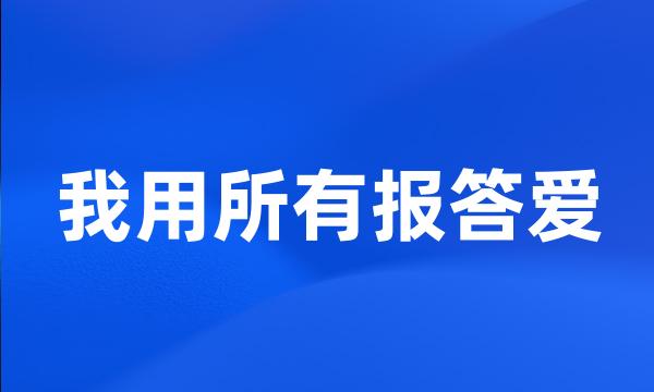 我用所有报答爱