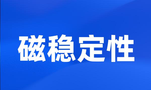 磁稳定性