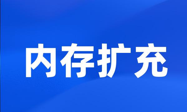 内存扩充