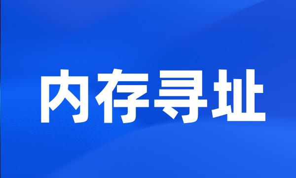 内存寻址