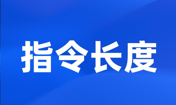 指令长度