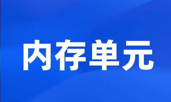 内存单元