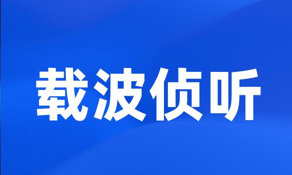 载波侦听