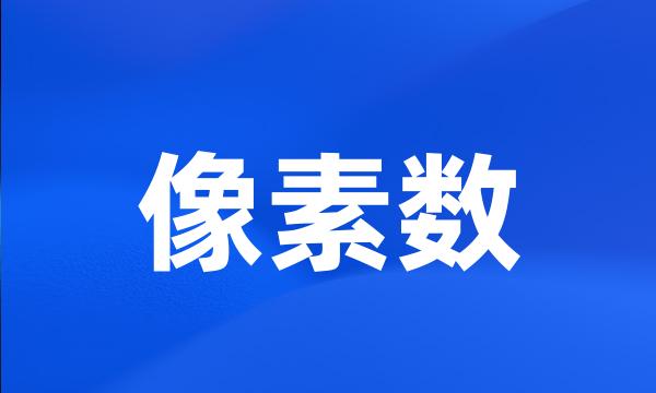 像素数