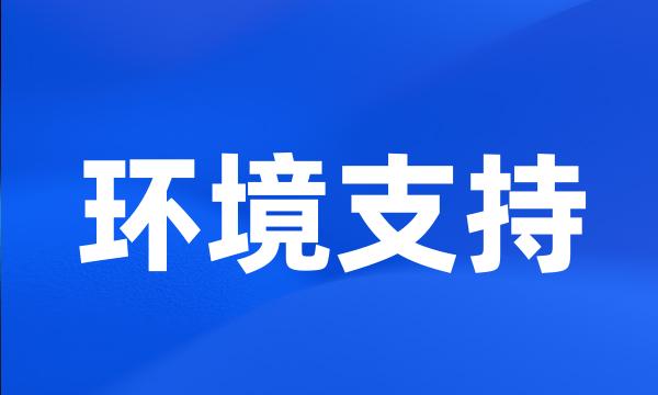 环境支持