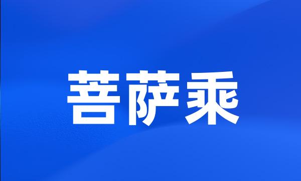 菩萨乘