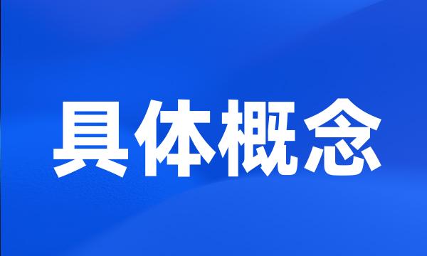 具体概念