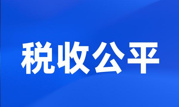 税收公平