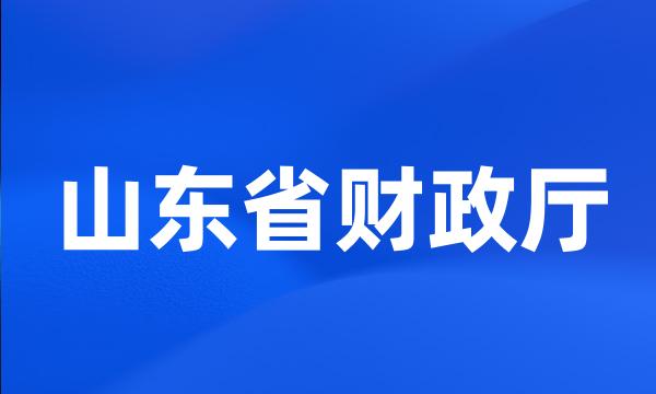 山东省财政厅