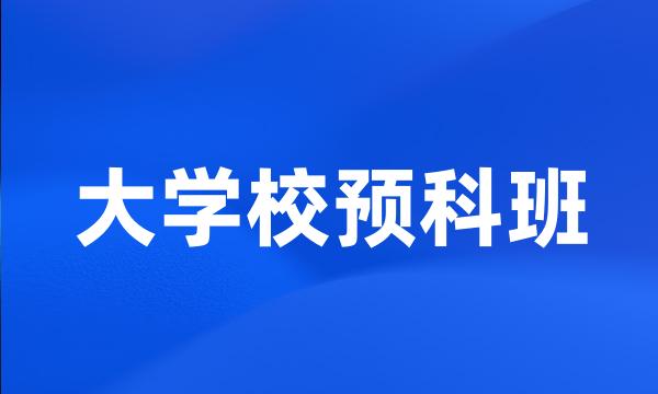 大学校预科班