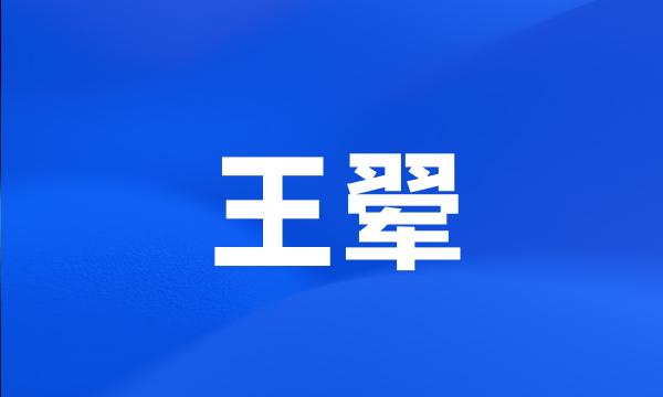 王翚