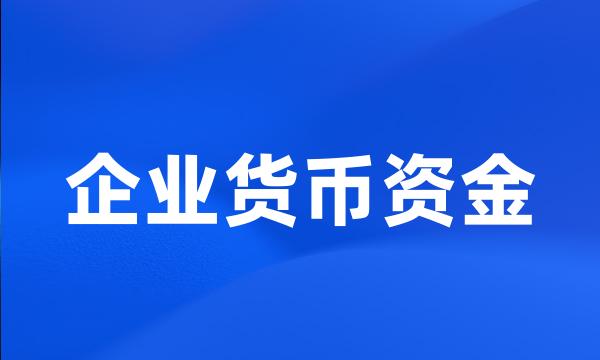 企业货币资金