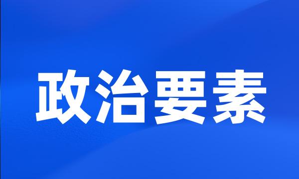 政治要素