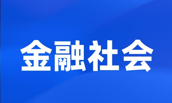 金融社会