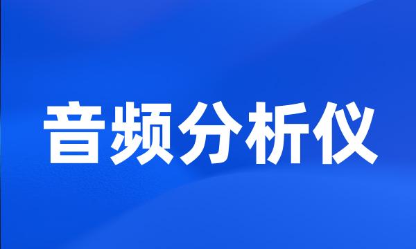 音频分析仪