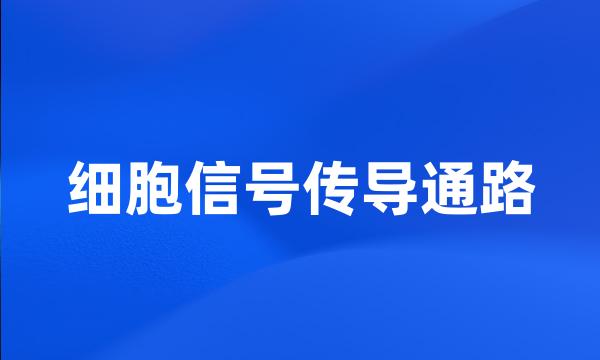 细胞信号传导通路