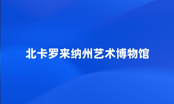 北卡罗来纳州艺术博物馆