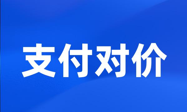 支付对价