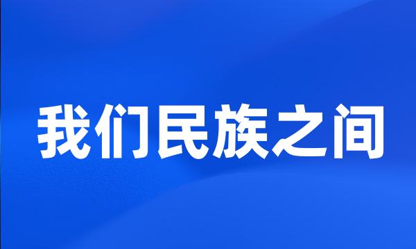 我们民族之间