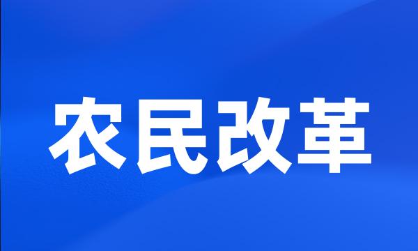 农民改革