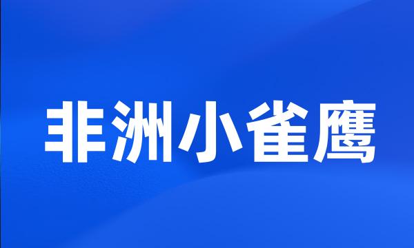 非洲小雀鹰