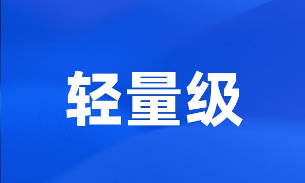 轻量级