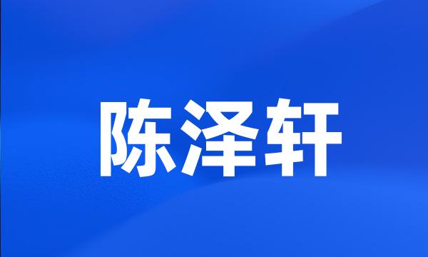 陈泽轩