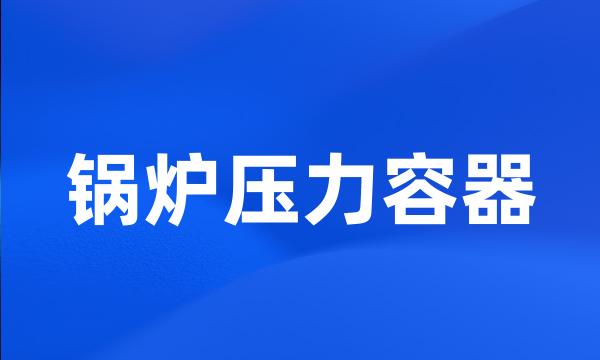 锅炉压力容器