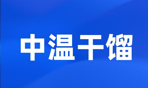 中温干馏