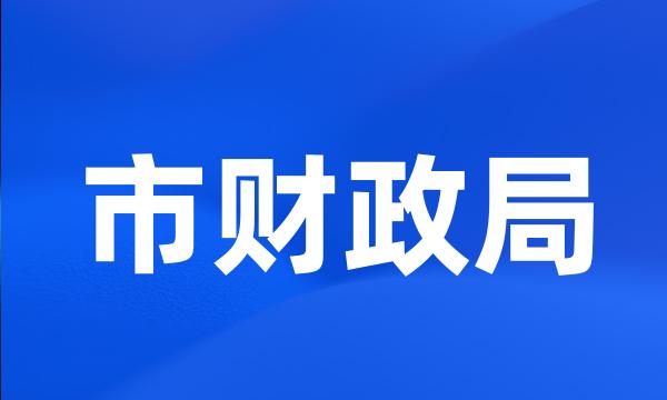 市财政局