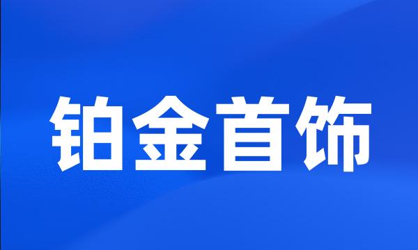 铂金首饰