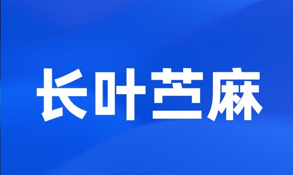 长叶苎麻