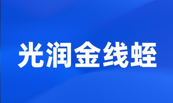 光润金线蛭