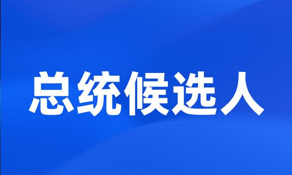 总统候选人