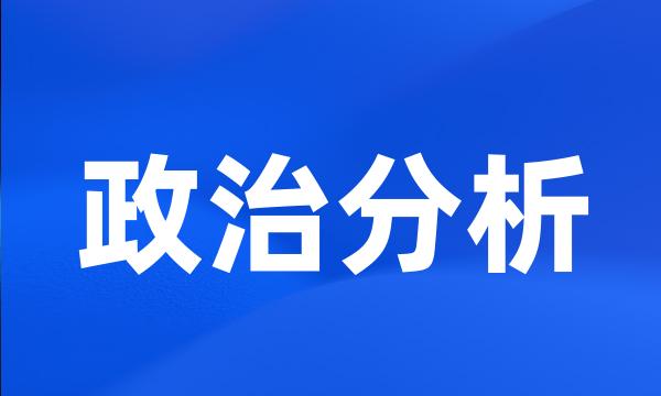 政治分析